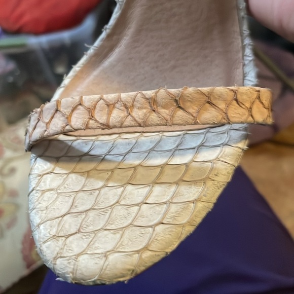 Joie Abbott faux snakeskin open toe sandals heels size 10 (40) - Picture 10 of 10